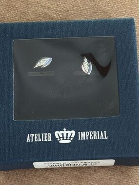 Silver Stud Earrings with Clear Stones